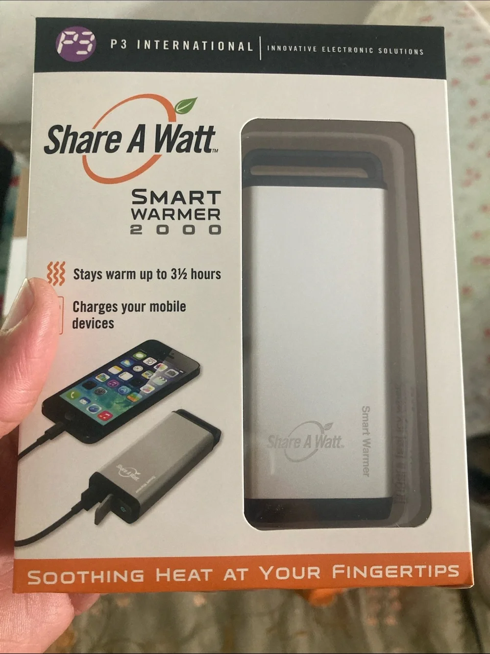Share A Watt Smart Warmer 2000 Portable Hand Warmer & Charger - White